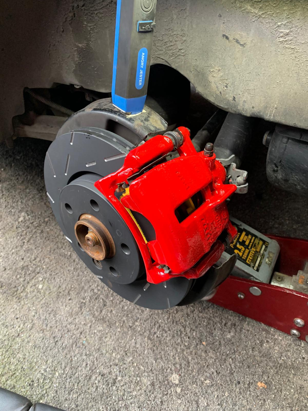 Brake repair carried out by a mobile mechanic